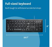 Kensington Wired Keyboard For PC Laptop Desktop USB Keyboard UK Layout
