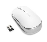 Kensington Wireless Mouse - SureTrack Dual Wireless Ambidextrous Mouse, Slim Mouse for Laptop, Desktop or Home Office, Works with Chrome, Mac, Windows and Android- White (K75353WW)