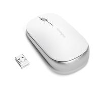 Kensington Wireless Mouse - SureTrack Dual Wireless Ambidextrous Mouse, Slim Mouse for Laptop, Desktop or Home Office, Works with Chrome, Mac, Windows and Android- White (K75353WW)