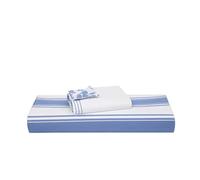 KENSINGTONS LUXURY BEDDING 400TC Percale Cotton Duvet Cover Set Stripe Design Premium Quality Closure, European Double 155x220cm Includes Square Pillowcase 80 x 80cm Certified OCS Standard