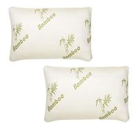 KENSINGTONS LUXURY BEDDING Bounce Back Bamboo Pillows Set of 2 - Home & Hotel Quality Pillows for Head & Neck Support - Comfortable & Breathable Luxury Pillow Pack of 2
