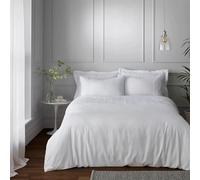 KENSINGTONS LUXURY BEDDING Double Pinsonic Duvet Cover Set White | Soft Microfibre Bedding with Pillowcases | Hypoallergenic & Wrinkle Resistant | 200 x 200 cm