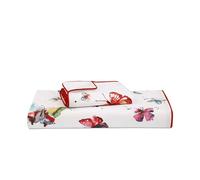 KENSINGTONS LUXURY BEDDING Set 100% Percale Cotton Duvet Cover European Double, Soft, Breathable, Hypoallergenic, Fade-Resistant, Butterfly Design Square Pillowcase 80x80cm 155x220cm