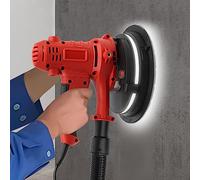 KenSyuInt Vacuum Drywall Sander Variable Speed Handheld Electric Sander for Walls, LED Light, 7in Disc, 220V, 1200-2500rpm, 5kg