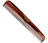 Kent 9T Tortoiseshell Fine Tooth and Wide Tooth Comb Detangler Hair Combs - Large Handmade and Saw-Cut Dressing Comb - Wet Hair Comb for Women and Dur