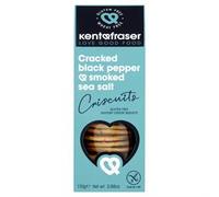 Kent Fraser Cracked Black Pepper and Smoked Sea Salt Cheese Wafers 110g