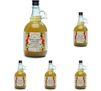 Kent Apple Cider Vinegar 1 x 1L - with "Mother" - Raw - Unpasturised - Unfiltered - GMO Free (Pack of 5)