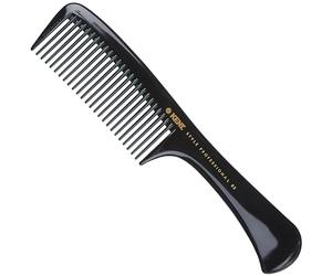 Kent Brushes Handled Rake Comb SPC83 - Wide-Tooth Detangling Comb for Wet or Dry Hair, Strong Moulded Rubber with Easy-Grip Handle for Gentle, Tangle-Free Styling
