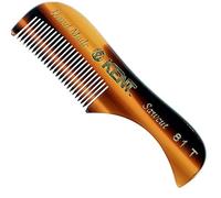 Kent Brushes Handmade A 81T Beard & Moustache Comb, Fine Tooth Facial Hair Comb for Precision Grooming, Cellulose Acetate Pocket Comb for Daily Beard Care (73mm)