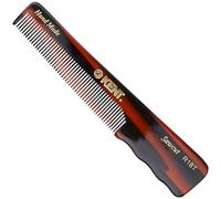 Kent Brushes Handmade Comb, Fine Toothed Pocket Hair Comb A R18T, Suitable For Wet Or Dry Hair, Fine Or Thinning Hair, 138mm Pocket Hair Comb with Thumb Grip