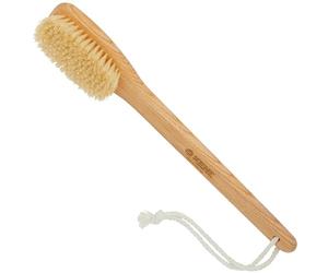 Kent Brushes Natural White Bristle Bath Bat Beechwood Handle