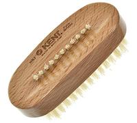 Kent Brushes Natural White Bristle Nail Brush in Beechwood with Additional Row on Back