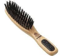 Kent Brushes PF10 Small Handbag Brush - Pure Bristle Smoothing Brush for Fine to Medium Hair, Beechwood Travel Hair Brush with Soft Gloss-Boosting Bristles