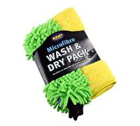 Kent Car Care GKEQ2459 Microfibre Wash Mitt & Drying Cloth Colours May Vary