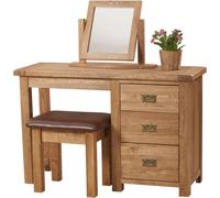 Kent Dressing Table - 3 Drawer - Oak