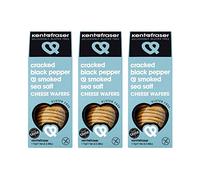 Kent & Fraser - Gluten Free Cracked Black Pepper & Smoked Sea Salt Cheese Biscuits 110g x 3