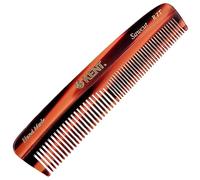 Kent Handmade Pocket Comb A R7T - Small Unisex Comb for Fine to Medium Hair, Moustaches or Beards, Use for Detangling & Styling Wet or Dry Hair