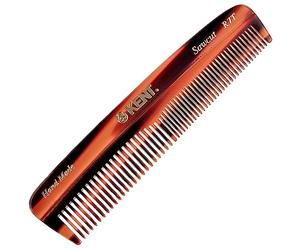 Kent Handmade Pocket Comb A R7T - Small Unisex Comb for Fine to Medium Hair, Moustaches or Beards, Use for Detangling & Styling Wet or Dry Hair