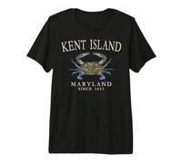 Kent Island Maryland Crab Town Since 1631 Ivory Letters Premium T-Shirt