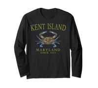 Kent Island Maryland Crab Town Since 1631 Olive Letters Long Sleeve T-Shirt