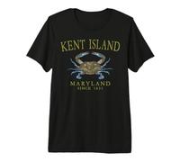 Kent Island Maryland Crab Town Since 1631 Olive Letters Premium T-Shirt