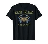 Kent Island Maryland Crab Town Since 1631 Olive Letters T-Shirt