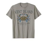 Kent Island Maryland Crab Town Since 1631 Slate Letters T-Shirt