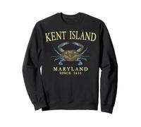 Kent Island Maryland Crab Town Since 1631 Yellow Letters Sweatshirt