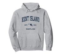Kent Island Maryland MD Vintage Athletic Navy Sports Design Pullover Hoodie