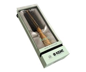 Kent Lady's Beechwood Pure Black Bristle Round Hairbrush - LBR1, LBR2 or LBR3