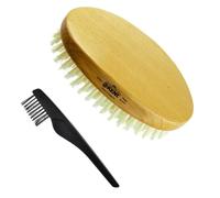 Kent Oval, Beechwood White Bristle Brush - MG3 (PACK OF 1)