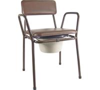 Kent Stacking Commode Chair Brown Aidapt Brown One Size