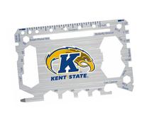 Kent State University 46-in-1 Pocket Multi-Tool Card with Inch Ruler - Survival EDC Wallet Tool with Screwdrivers, Wrenches, Bottle & Can Opener, Wire Cutter, Protractor