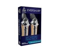 Kent & Stowe 70109175 Eversharp Secateurs Twin Pack/Gift Set, Containing Ash-Handled All-Purpose & Hard-Anvil Secateurs, Perfect for Pruning Green & Hard Wood
