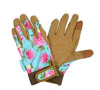 Kent & Stowe Aqua Peony Print Premium Comfort Gloves - Ladies Small