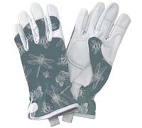 Kent & Stowe Kent & Stowe Leather Gloves Flutter Bugs Teal Medium