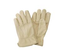Kent & Stowe Luxury Leather Water Resistant Gloves - Cream - Cream - Men's Large