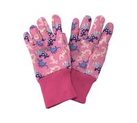 Kent & Stowe Pink Dinosaur Print Kids Gardening Gloves Ages 3-6