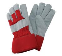 Kent & Stowe Rigger Gloves Heavy Duty Strong Gardening Utility Suede Red Large