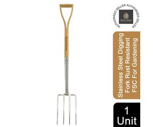 Kent & Stowe Stainless Steel Fork Spade Trowel Rust Resistant Tools For Garden