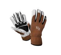 Kent & Stowe Sure & Fit Multi Job Gloves - Brown, White, Black - Brown, White, Black - Large