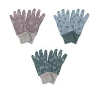 Kent & Stowe Womens Medium Jersey Cotton Flutter Bugs Gloves - Triple Pack