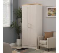 Kent Ready Assembled Traditional Matt Beige Oak Effect Large Double Wardrobe (H)1825mm (W)740mm (D)530mm
