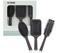 Kent The GBK Gift Set - Hair Brush Set with 3 Award-Winning Hairbrushes, Includes Paddle, Oval & Ceramic Round Brushes for Smoothing, Detangling & Styling, Women’s Gift Set for Healthy Hair