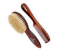 Kent Tortoiseshell Effect Soft Natural Bristle Baby Brush and Comb Set