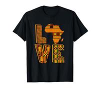 Kente Cloth Dashiki Print African Map Tribal Ethnic Ghana T-Shirt