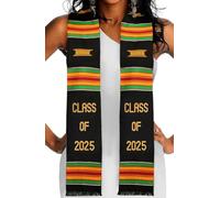Kente Graduation Stole Class of 2025 | Celebrate Culture with the African Graduation Stole | Made with Authentic African Art, Kente Stole Class of 2025, One size
