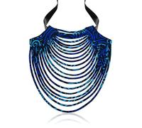 Kente nyama African Necklace for Women Ankara Cotton Multi-Strand Cord African Jewelry, One Size, Cotton, No Gemstone