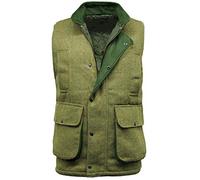 Kentex Countrywear New Mens Tweed Derby Gilet British Made Outdoor Bodywarmer Quilted Waistcoat Jacket Fishing Hunting Shooting (X-Large, Light Tweed)