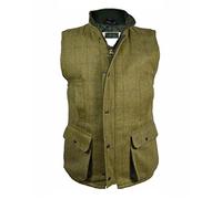 Kentex Countrywear New Mens Tweed Derby Gilet British Made Outdoor Bodywarmer Quilted Waistcoat Jacket Fishing Hunting Shooting (XX-Large, Dark Tweed)